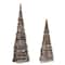 Glitzhome® Pre-Lit Rattan Christmas Table Tree Décor Set